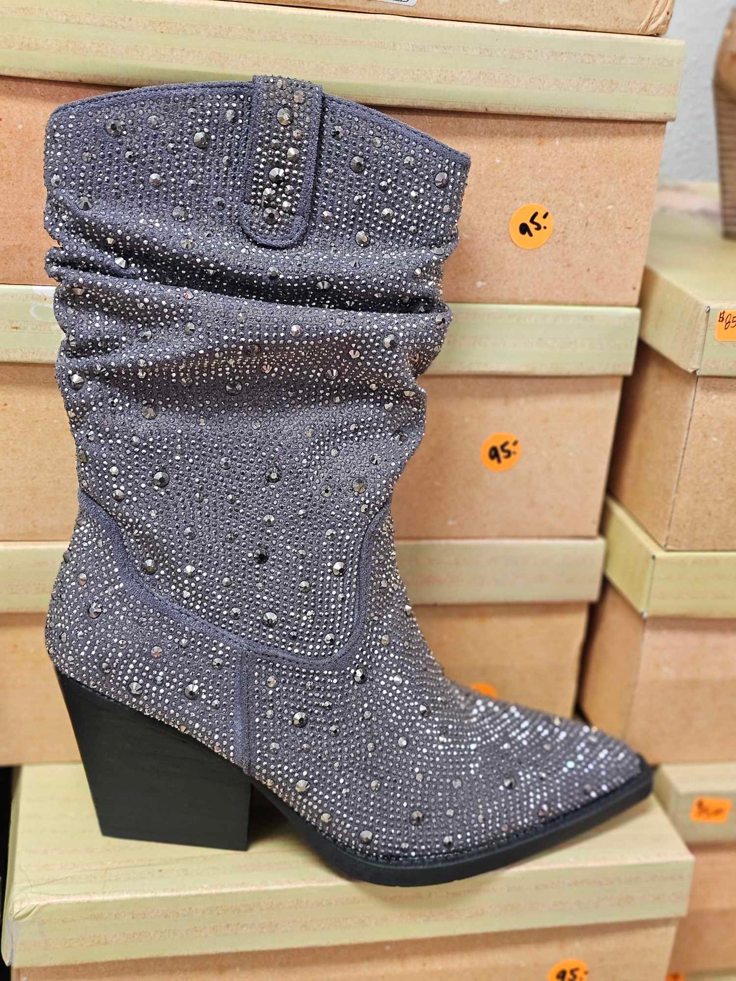 Kady Slouch Rhinestone Boot