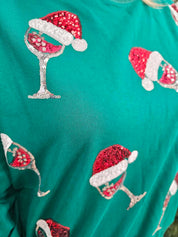 Drink Wine and Be Merry- Sequin Top