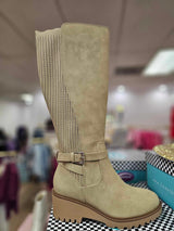 Zone - Sweater Panel Riding Boot