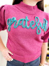 Grateful Puff Sleeve Sweater