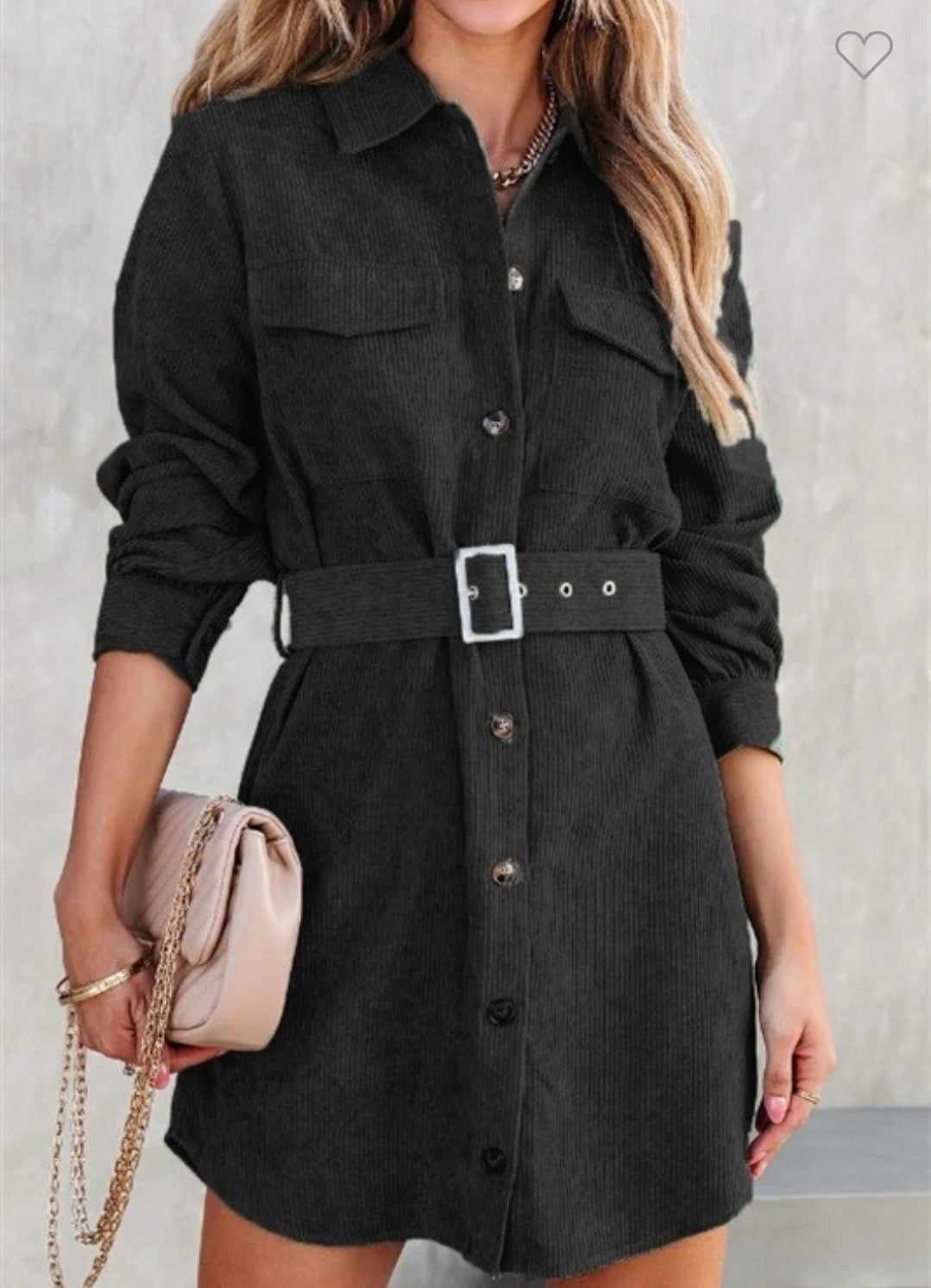 Corduroy Shirt Dress Mini Dress Tweed Shacket