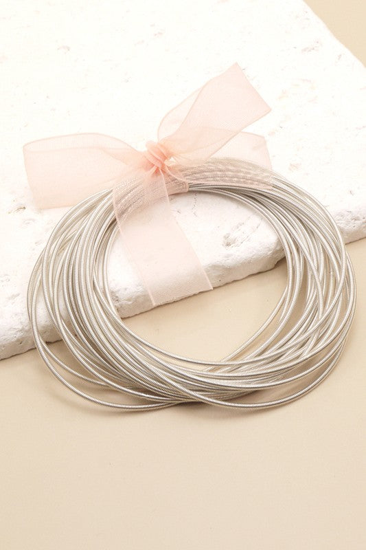 Stretchy Guitar String Bracelet Stack