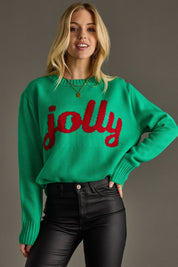 Jingle Jolly Merry Christmas Sweater Tops