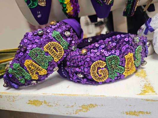 Mardi Gras Headband- “Mardi Gras”