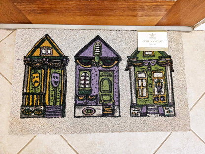 Mardi Gras Clovis Coir Doormat