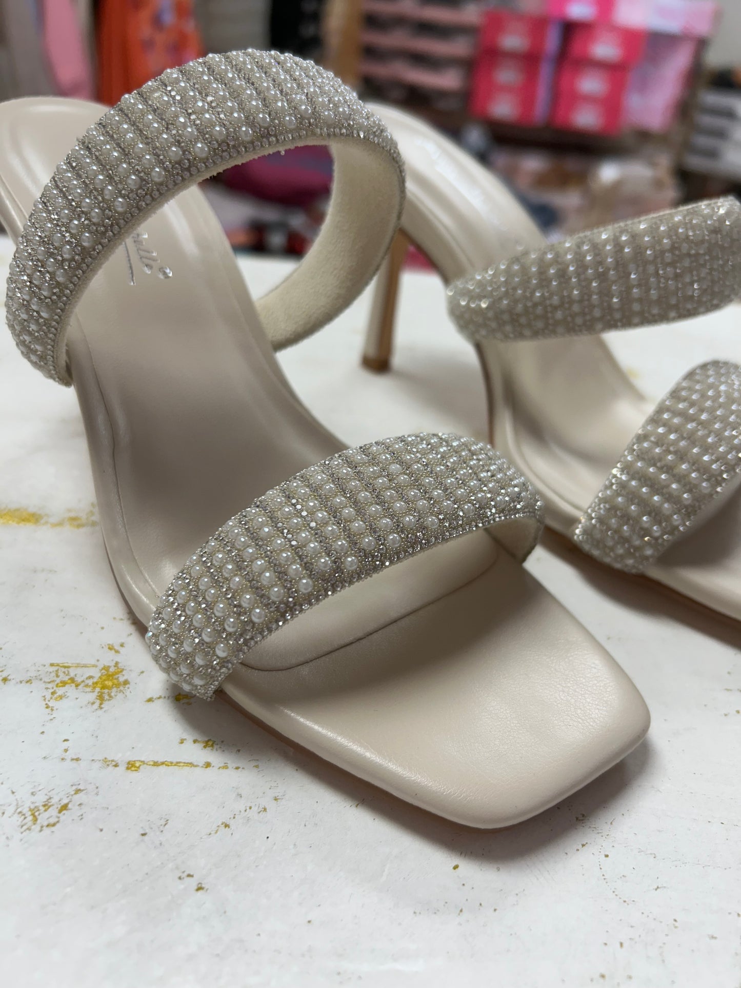 Hailey Pearl & Rhinestone Heel