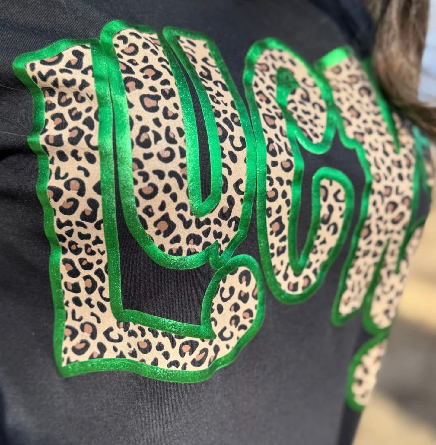 Leopard Lucky Green Puff Tee