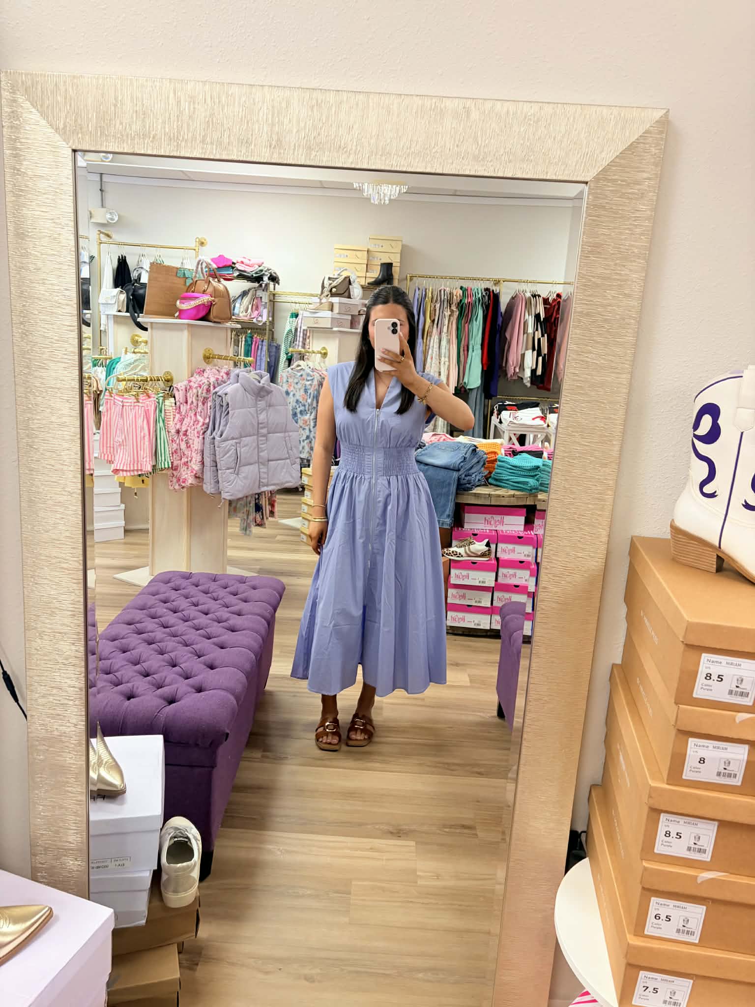 Lilly- Smocked Waist Midi Dress