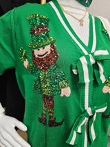 Leprechaun Short Sleeve Knit Cardigan