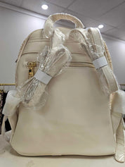 Zaharia- woven diamond backpack
