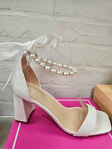 Morgan- Pearl ankle strap heels