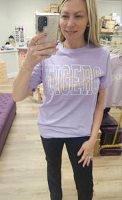 LSU- Owen Outline Embroidered Tee
