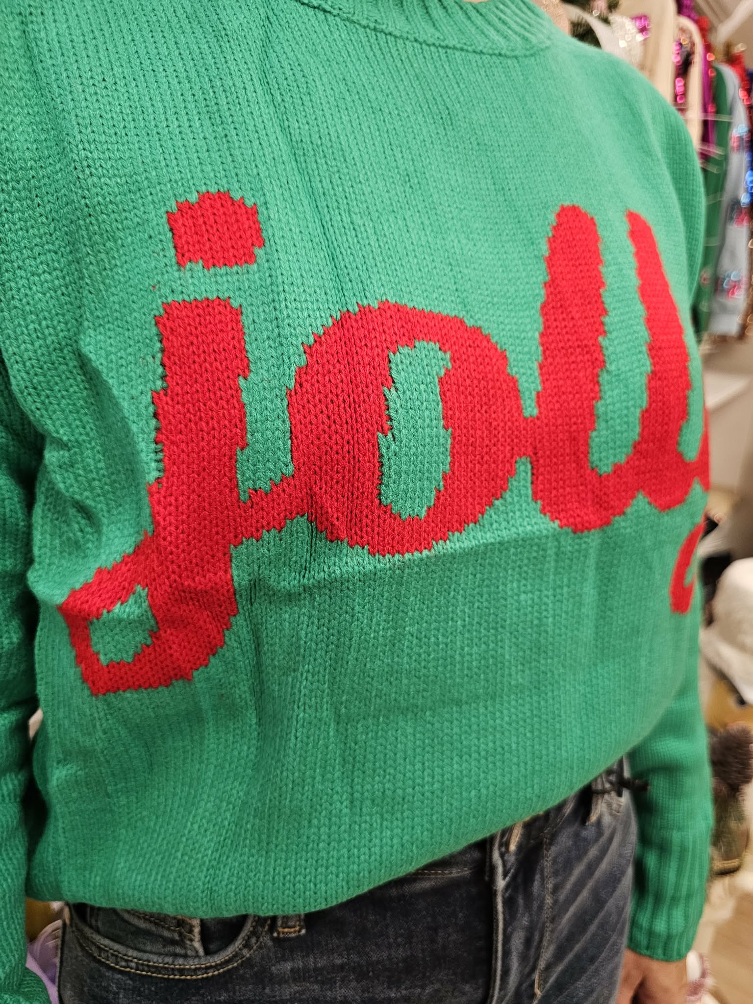 Jingle Jolly Merry Christmas Sweater Tops