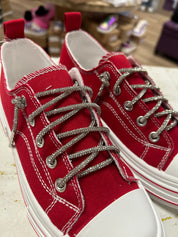 Aman Rhinestone Lace up Tennis