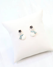North Pole Snowman Stud White