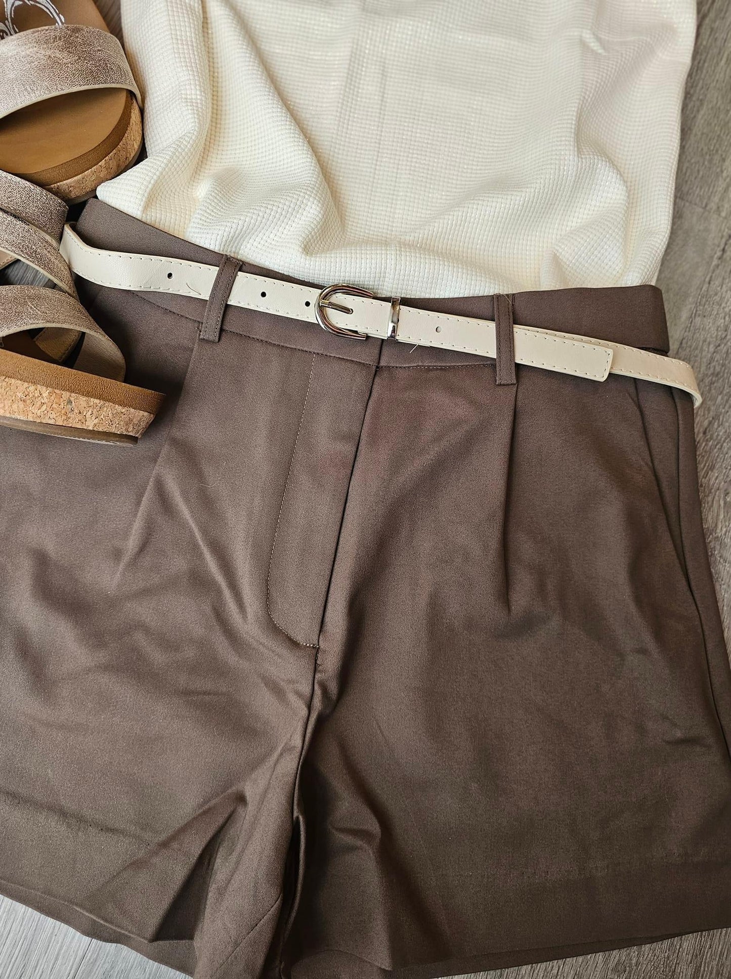 Down to Business Shorts - DARK MOCHA