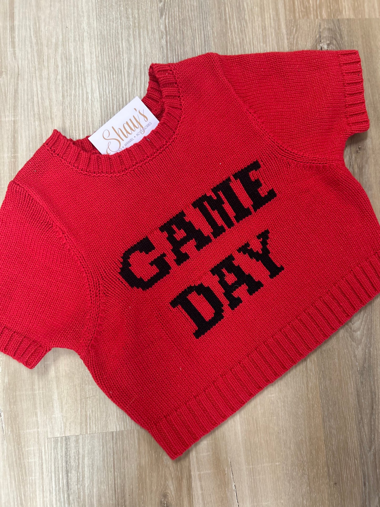 Game Day Cropped Sweater Top