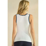 Women's Two Tone U Neckline Seamless Tank