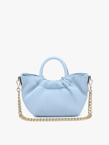 Valency Pleated Satchel - Glacier Blue