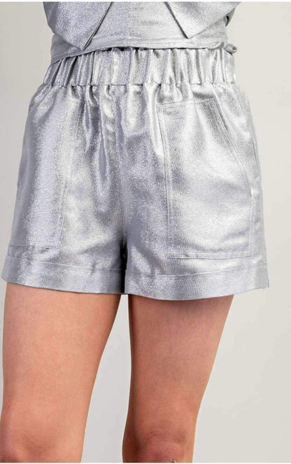 Silver Shimmer Shorts