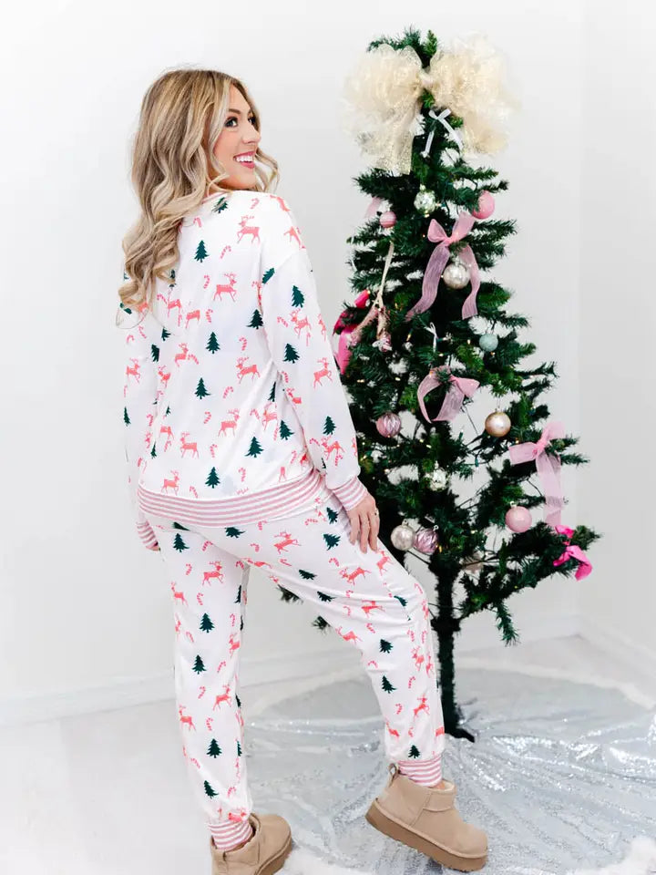 Jingle Reindeer Pajama Pant Set