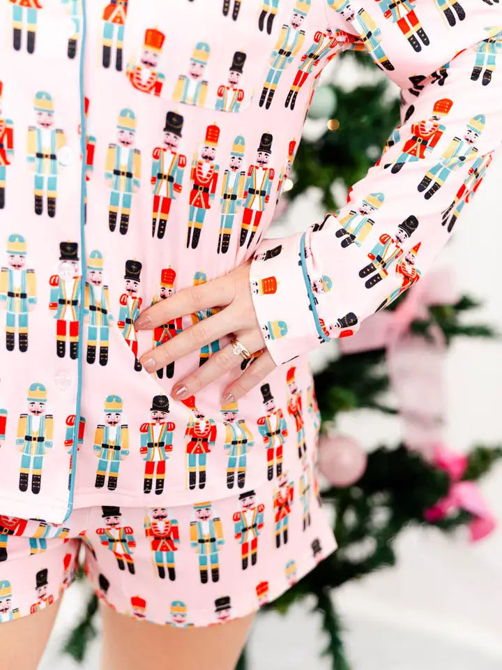 Pink Nutcracker Wonder Pajama Short Set