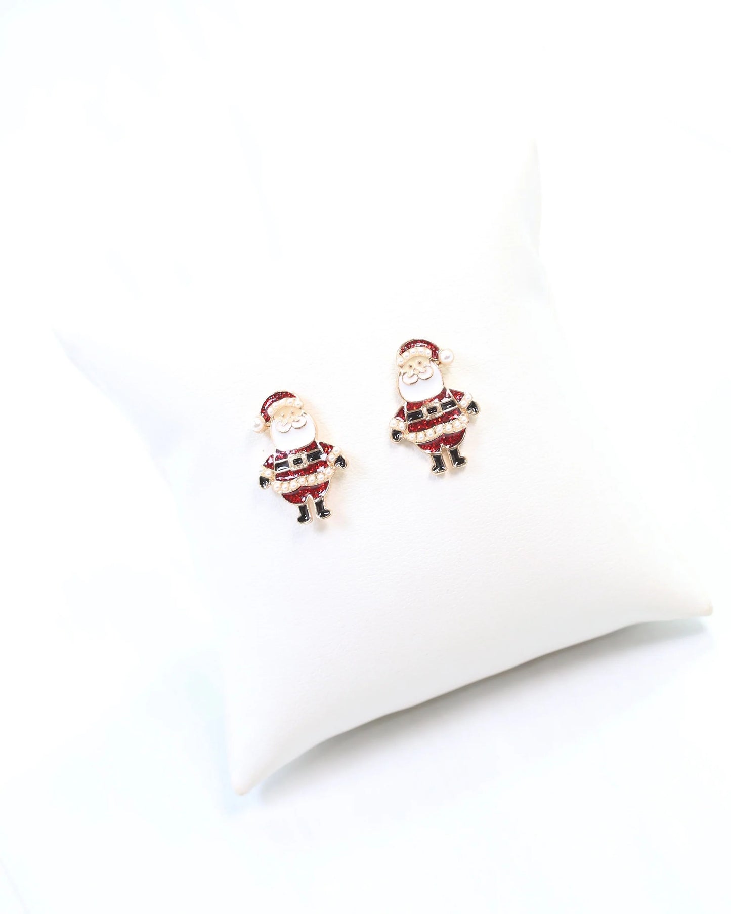 Cheery Santa Stud Earring Red