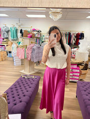 Radiant- Satin Midi Skirt