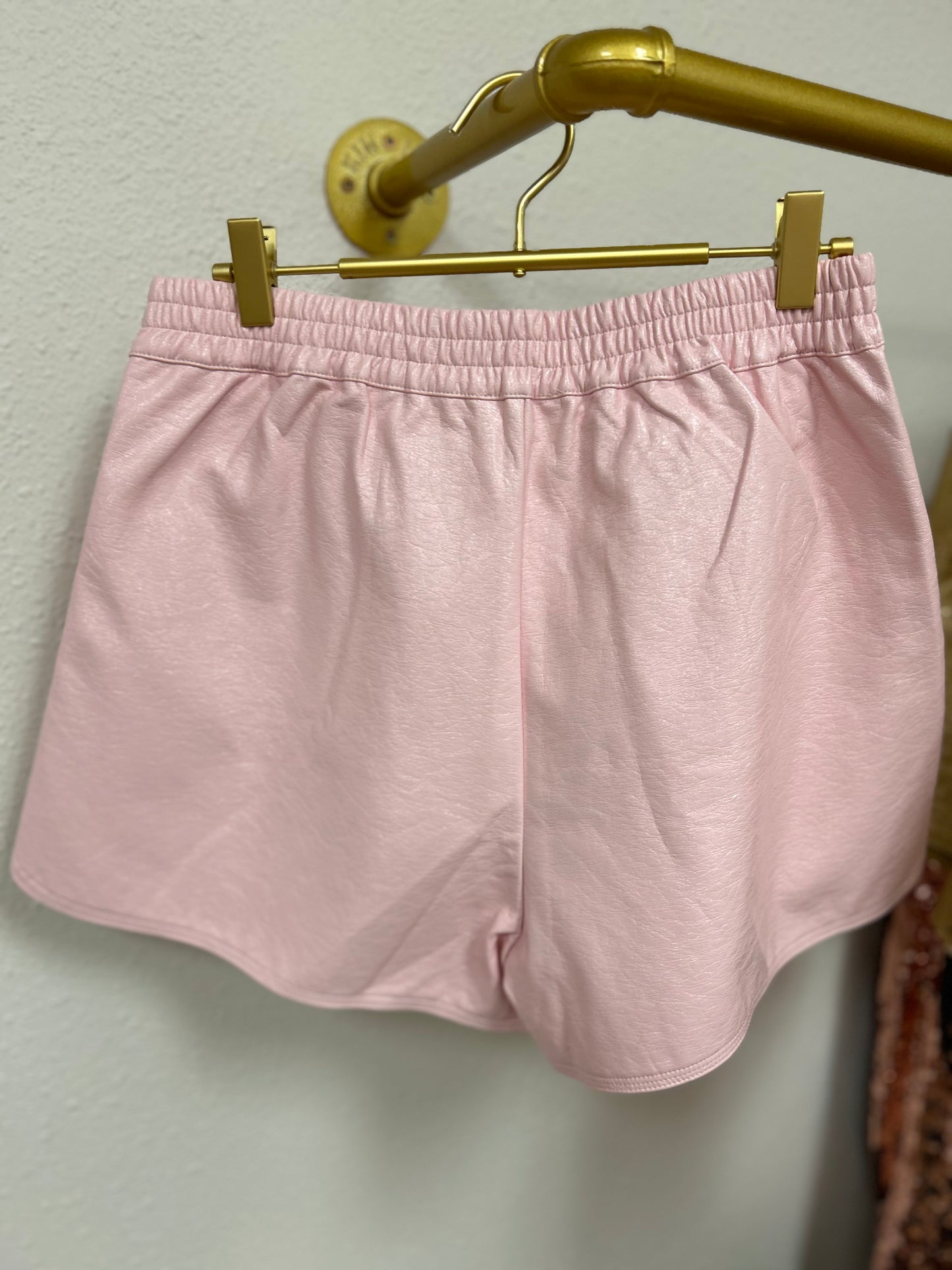 Pleather Shorts - Pink