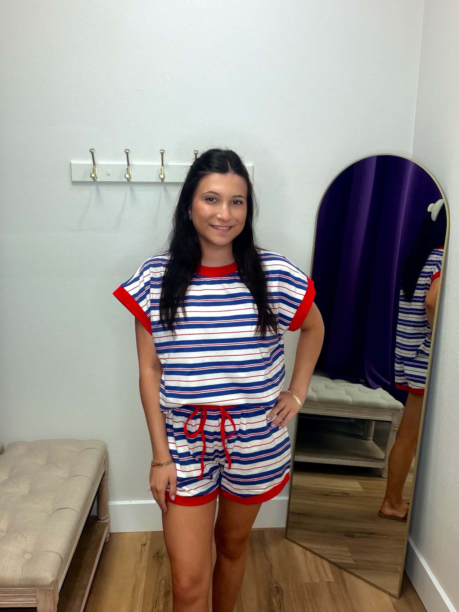 Americana Striped Lounge Set