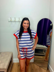 Americana Striped Lounge Set