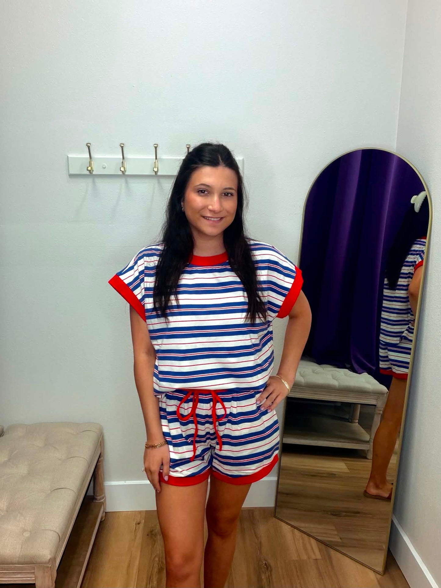 Americana Striped Lounge Set