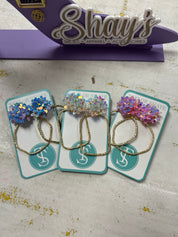 Taylor Shaye-Iridescent Flower Hoops