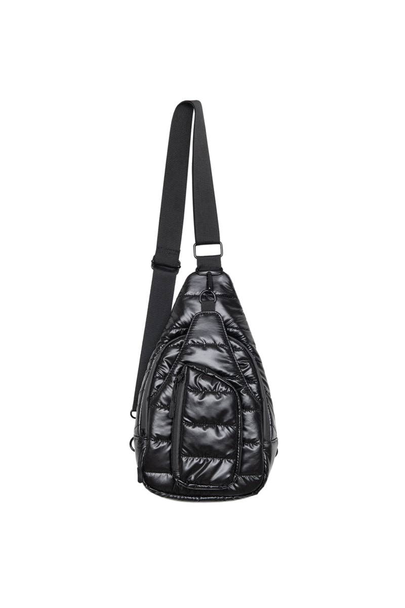 Black Metallic Crossbody Wholesale Sling Bag