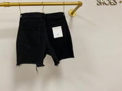 Midnight High Rise Jean Shorts - BLACK