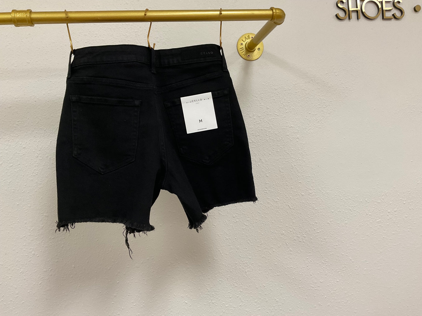 Midnight High Rise Jean Shorts - BLACK