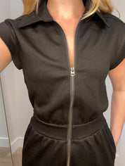 Sleeveless Drop Shoulder Jumpsuit
