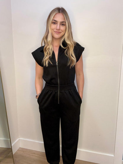 Sleeveless Drop Shoulder Jumpsuit