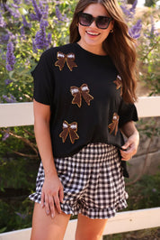 Sideline Sparkle Ruffle Top
