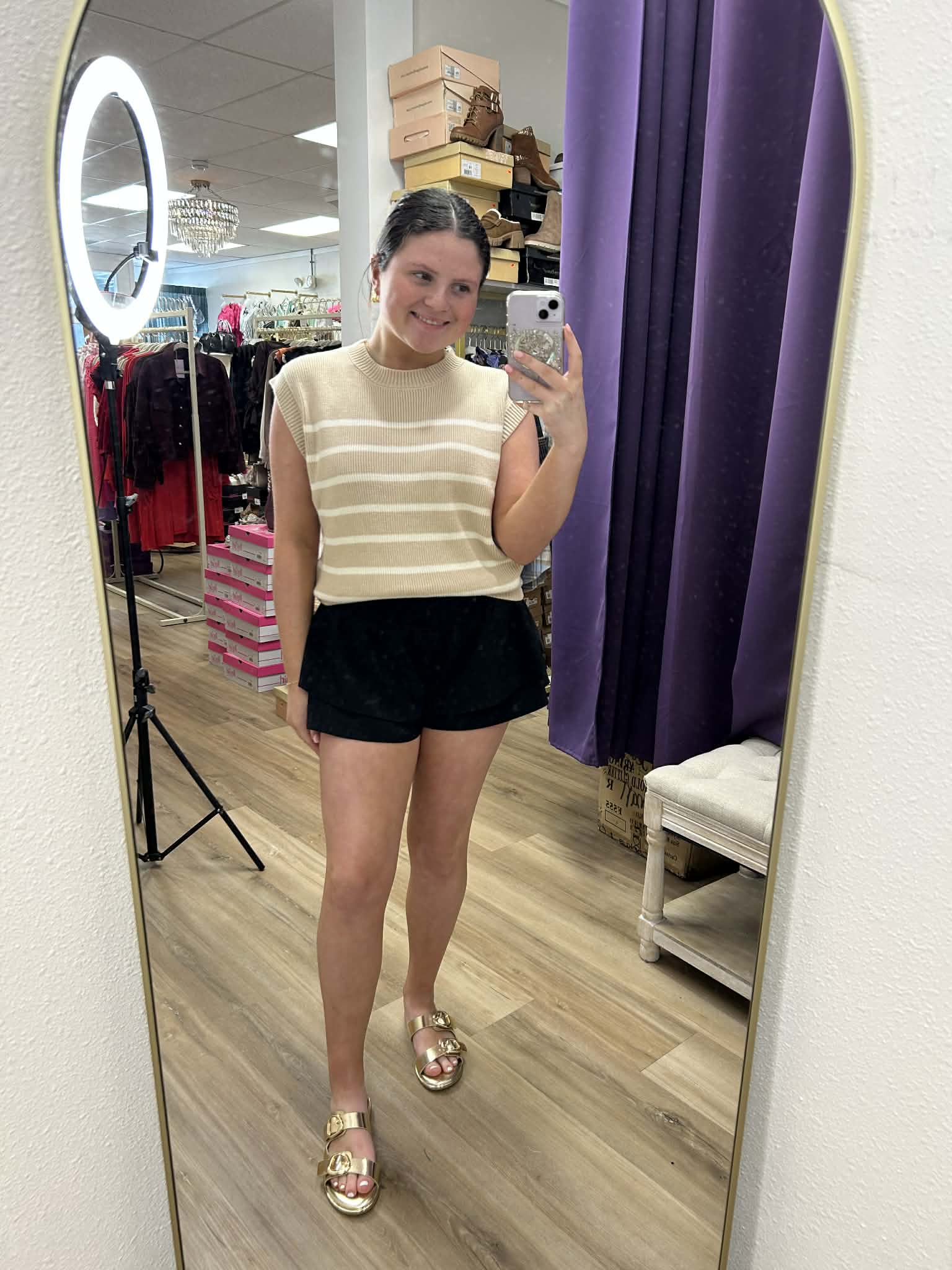 Bliss- Striped Sweater Top