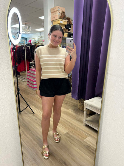 Bliss- Striped Sweater Top