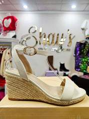 JULIA- Low Ankle Strap Wedge