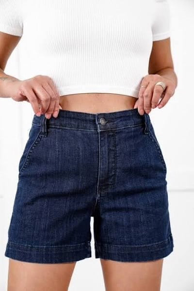 Judy Blue - HW Denim Trouser Shorts