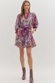 Plum Botanical Dreams Dress