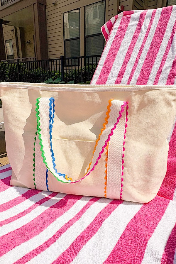Spencer Rick Rack Trim Tote Bag