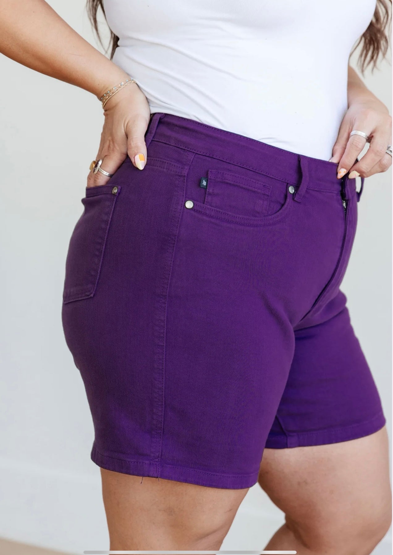 Judy Blue Tummy Control Garment Dyed Shorts