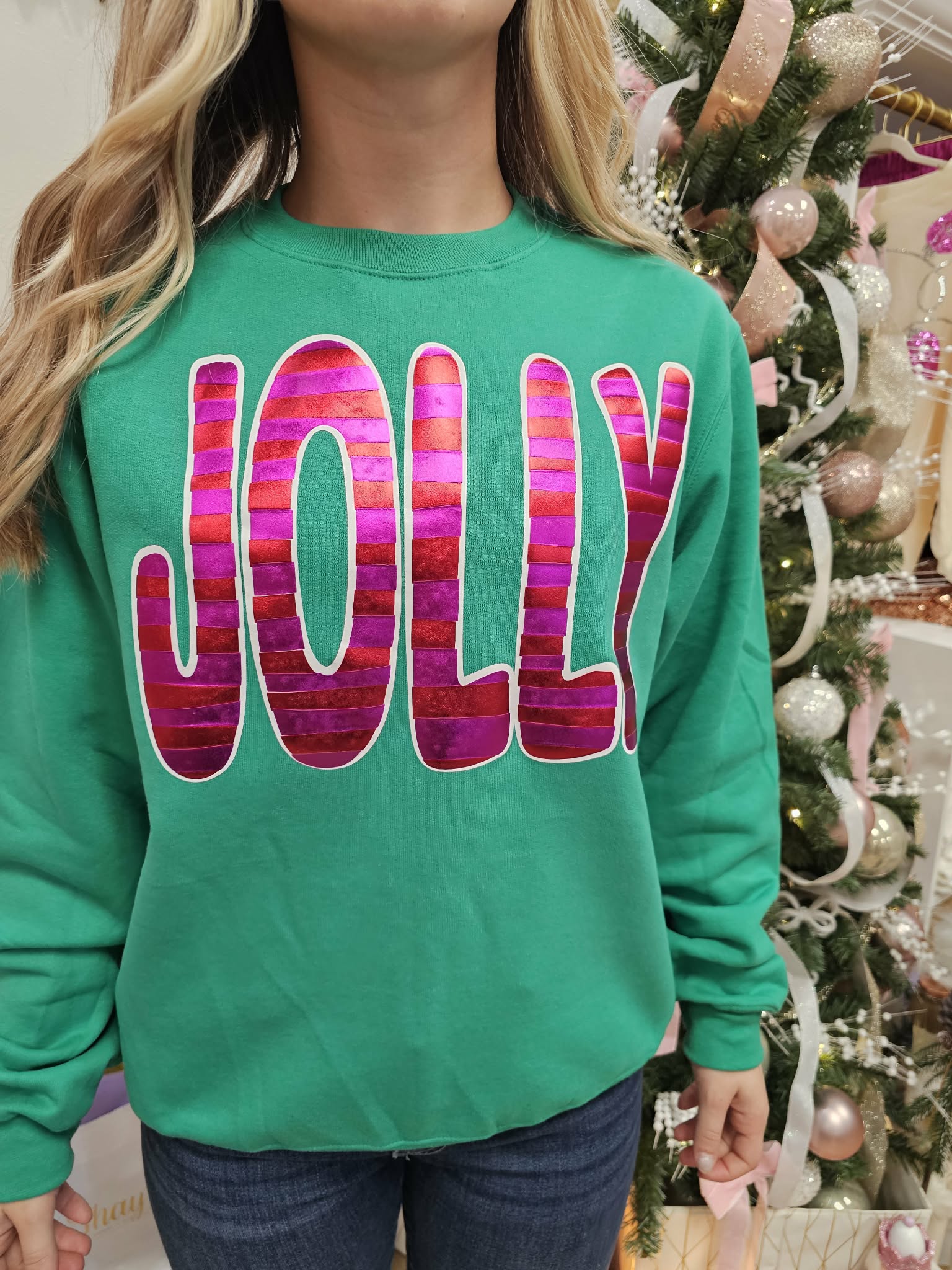 JOLLY Sweatshirt In Metallic Puff
