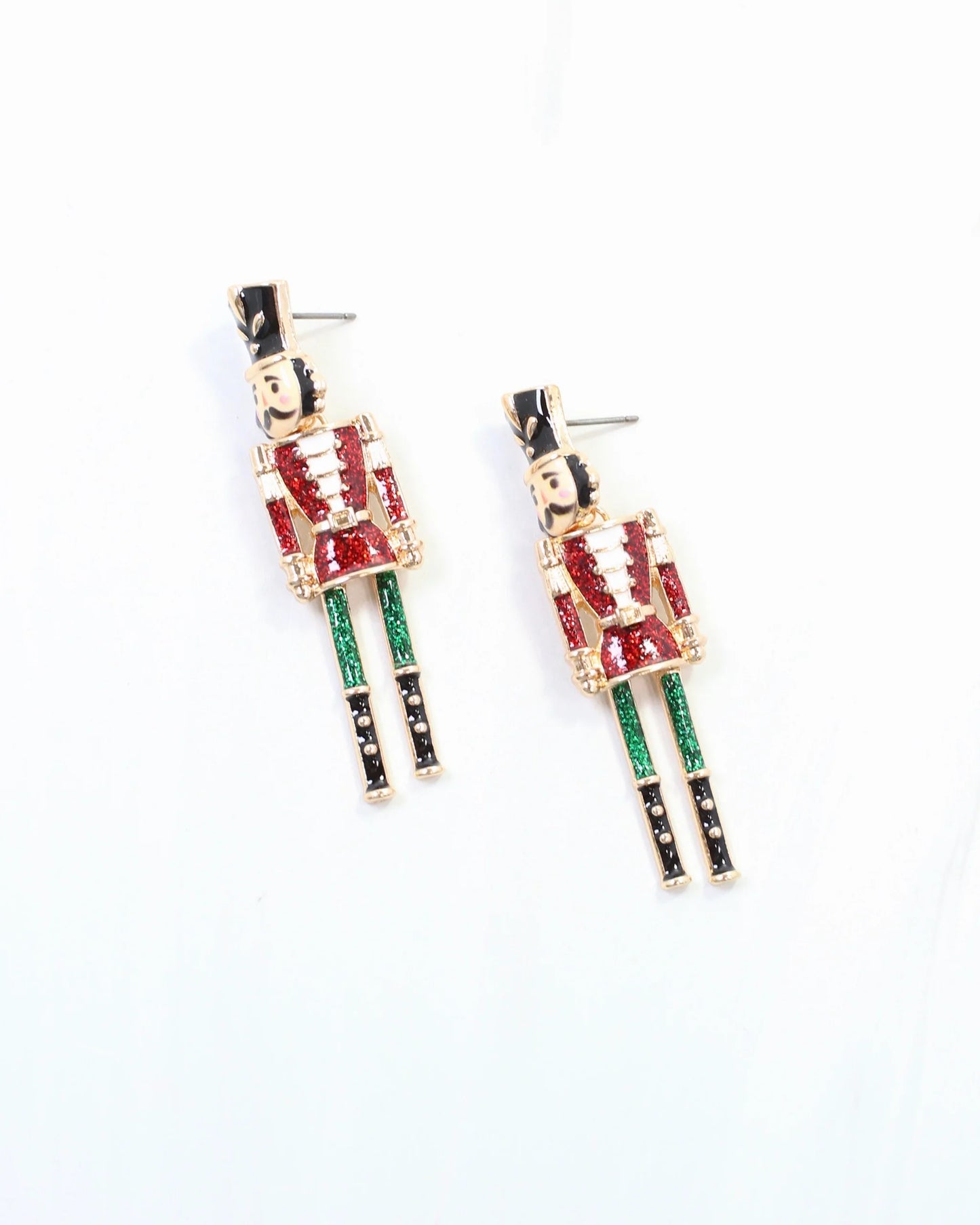 Naughty or Nice Nutcracker Earring Red