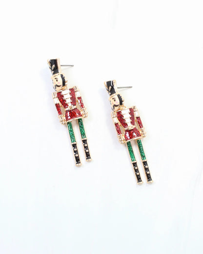 Naughty or Nice Nutcracker Earring Red