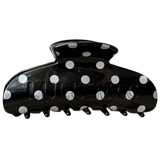 LULU MAC HAIR CLIPS LM-HR-1001- Black/White Dot